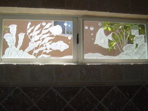 custom etched glass windows and panels